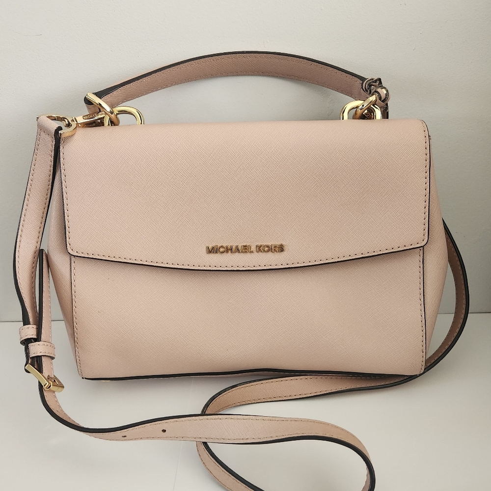 Michael Kors Ava Safiano Leather Crossbody Purse